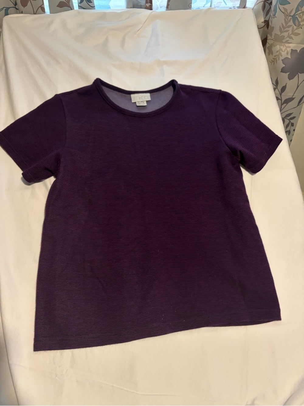 Classic Ribbed Short-Sleeve Tee in Deep Purple
